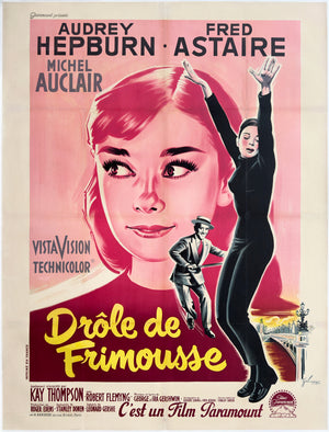 Funny Face 1957 French Grande Film Movie Poster, Boris Grinsson