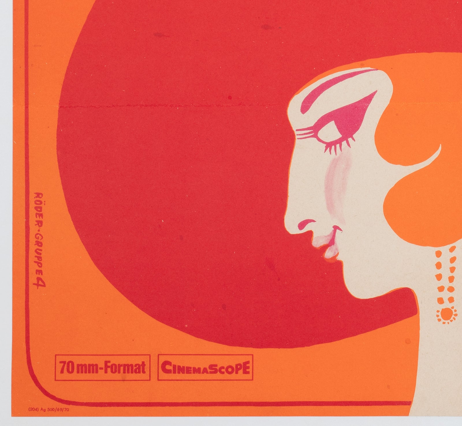 Funny Girl 1970 East German A1 Film Movie Poster, Roeder - detail