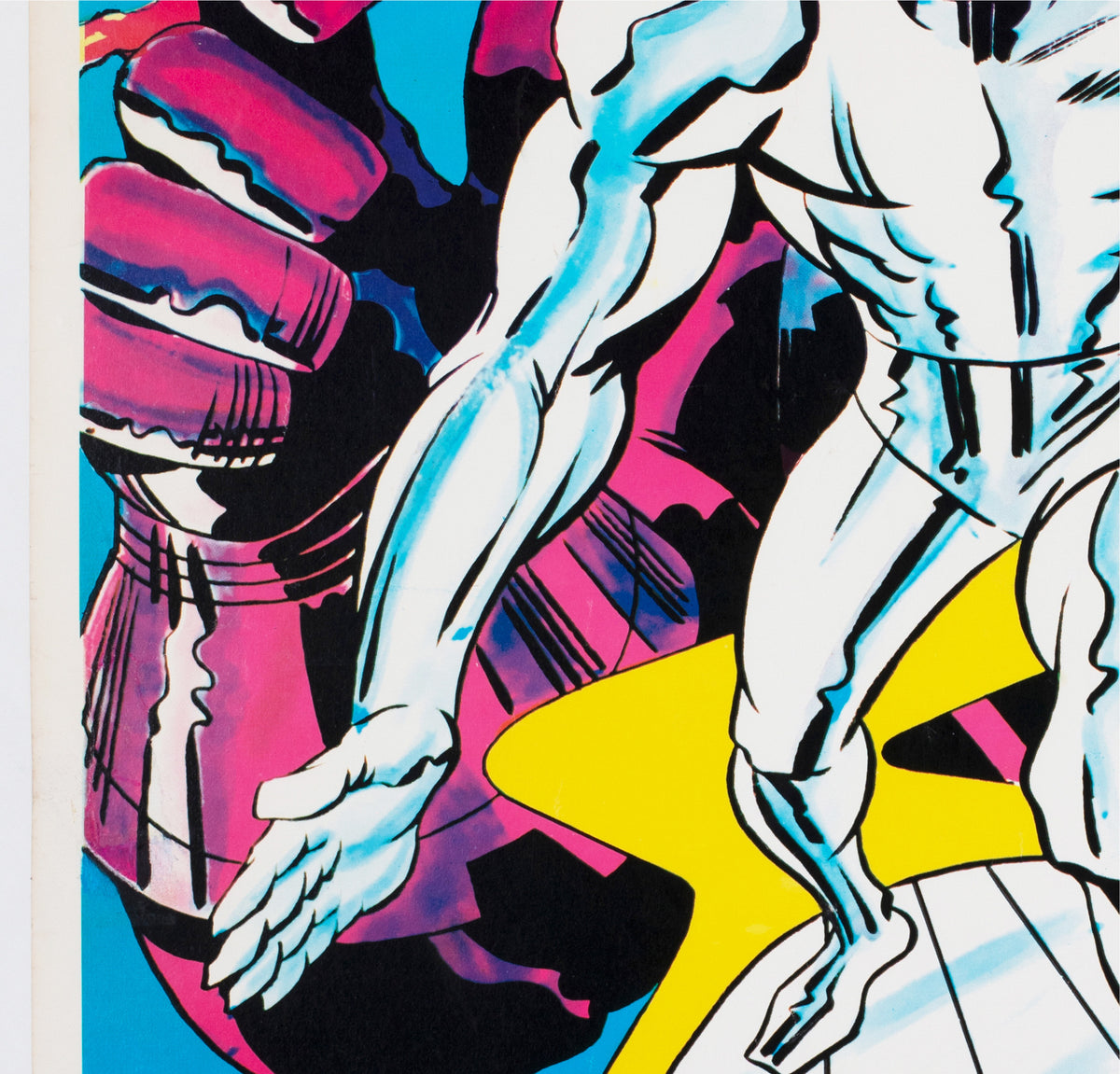 Vintage Galactus and the Silver Surfer 1970 Marvel Poster, Jack Kirby - detail