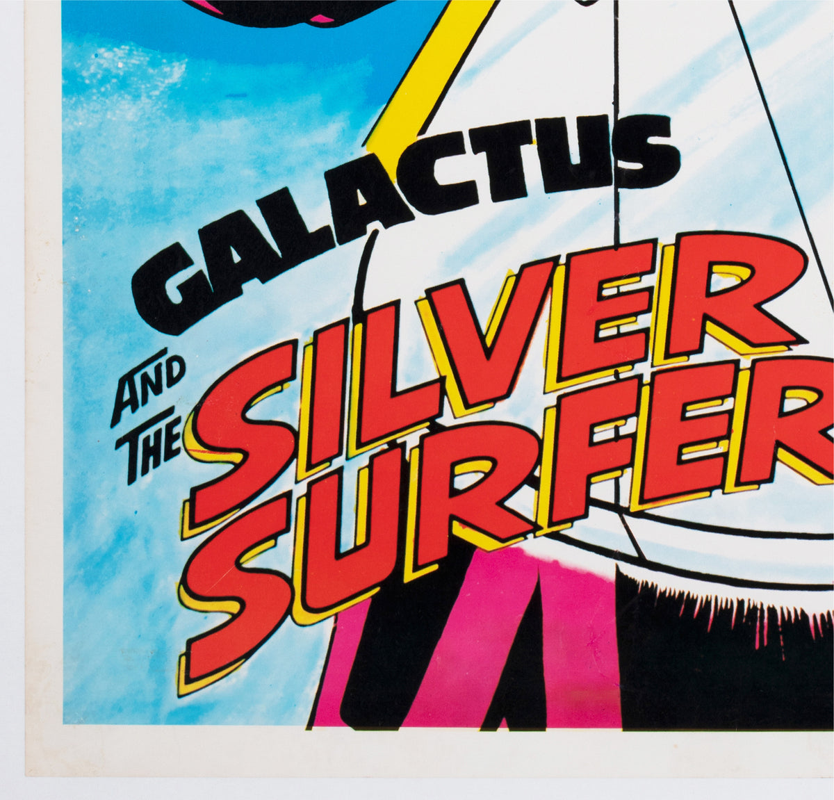 Vintage Galactus and the Silver Surfer 1970 Marvel Poster, Jack Kirby - detail
