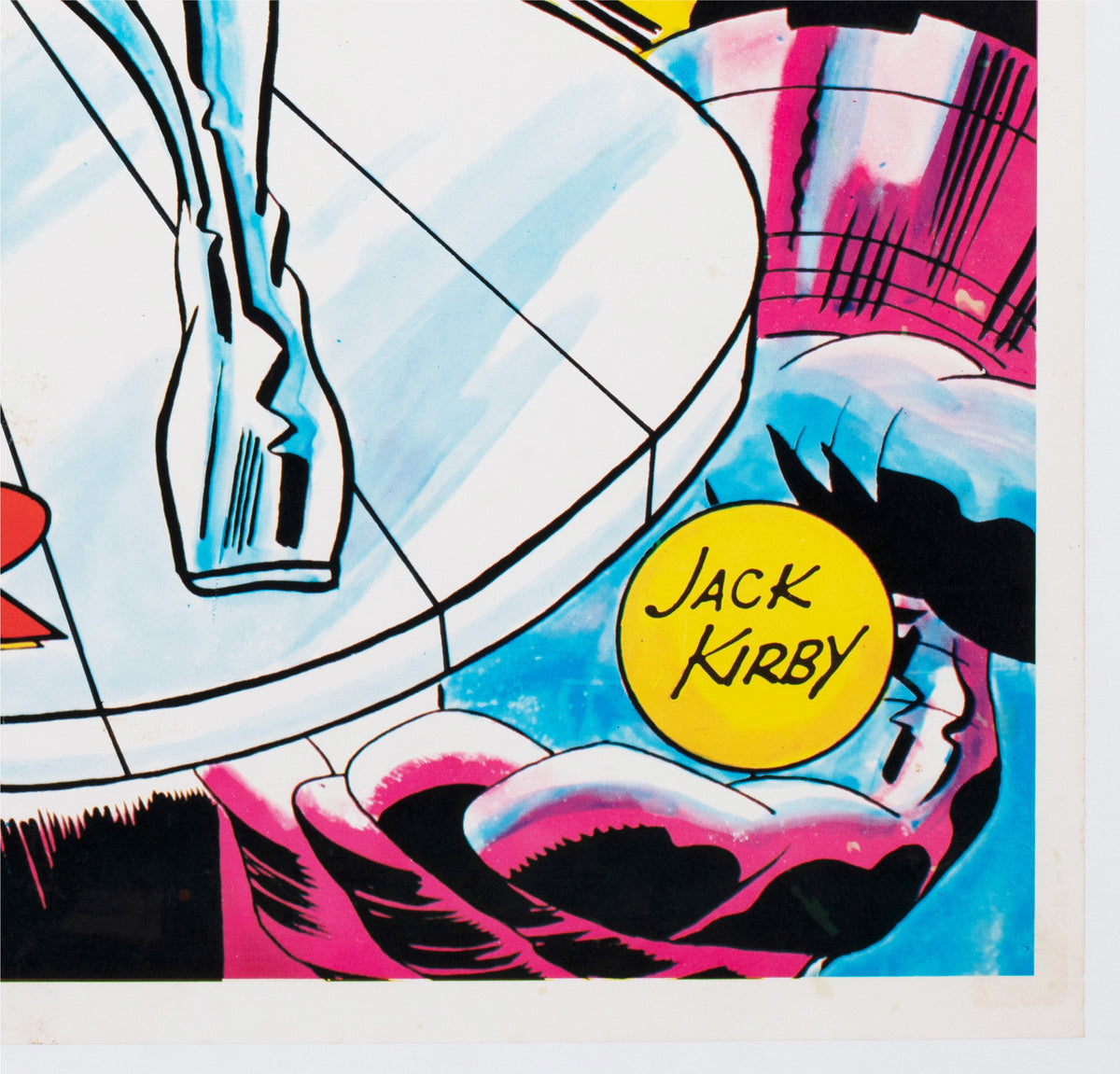 Vintage Galactus and the Silver Surfer 1970 Marvel Poster, Jack Kirby - detail