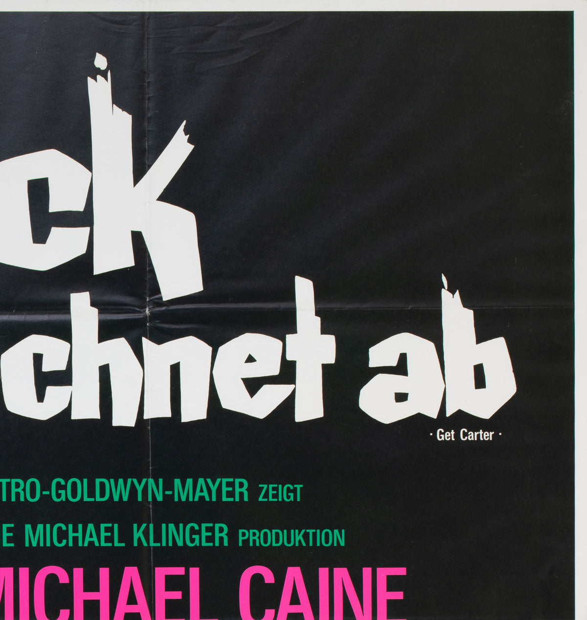 Get Carter 1971 German A0 Film Poster Arnaldo Putzu - detail