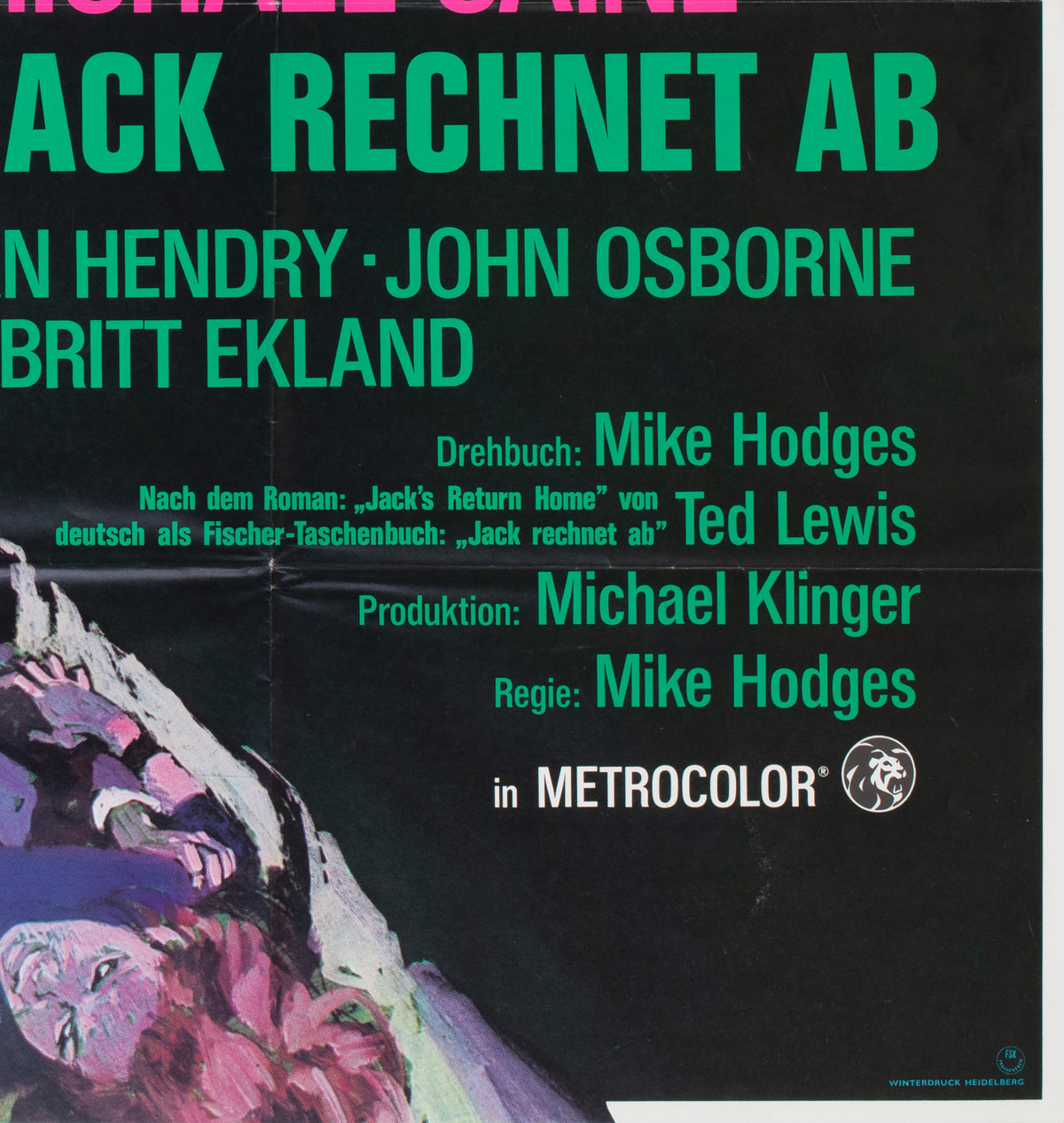 Get Carter 1971 German A0 Film Poster Arnaldo Putzu - detail