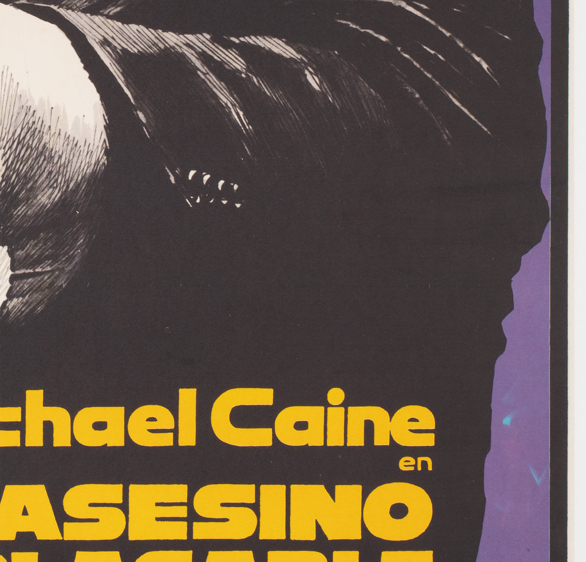 Get Carter 1975 Spanish 1 Sheet Film Movie Poster, Macario Gomez - detail