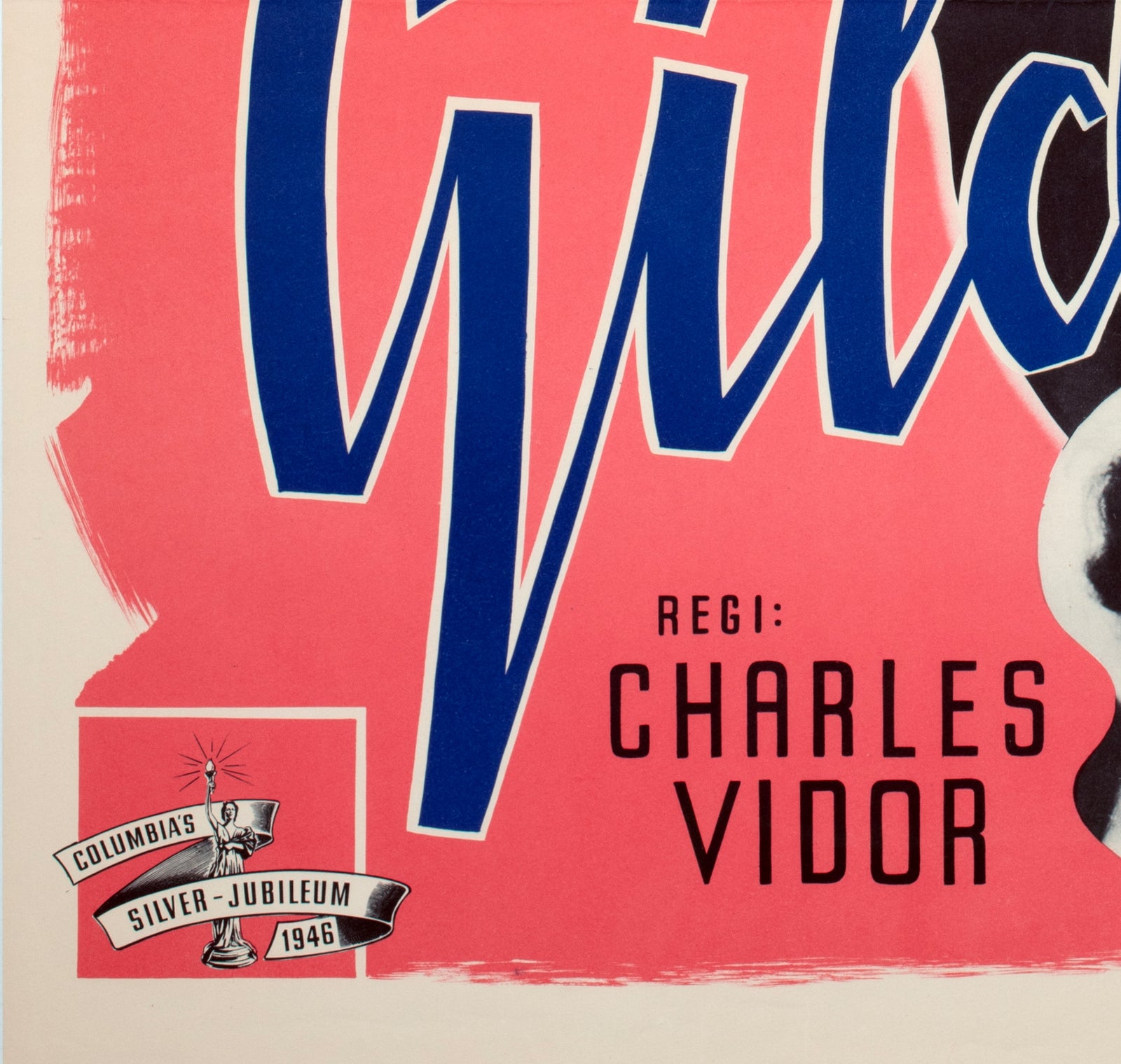 Gilda 1946 Swedish Film Poster Eric Rohman - detail