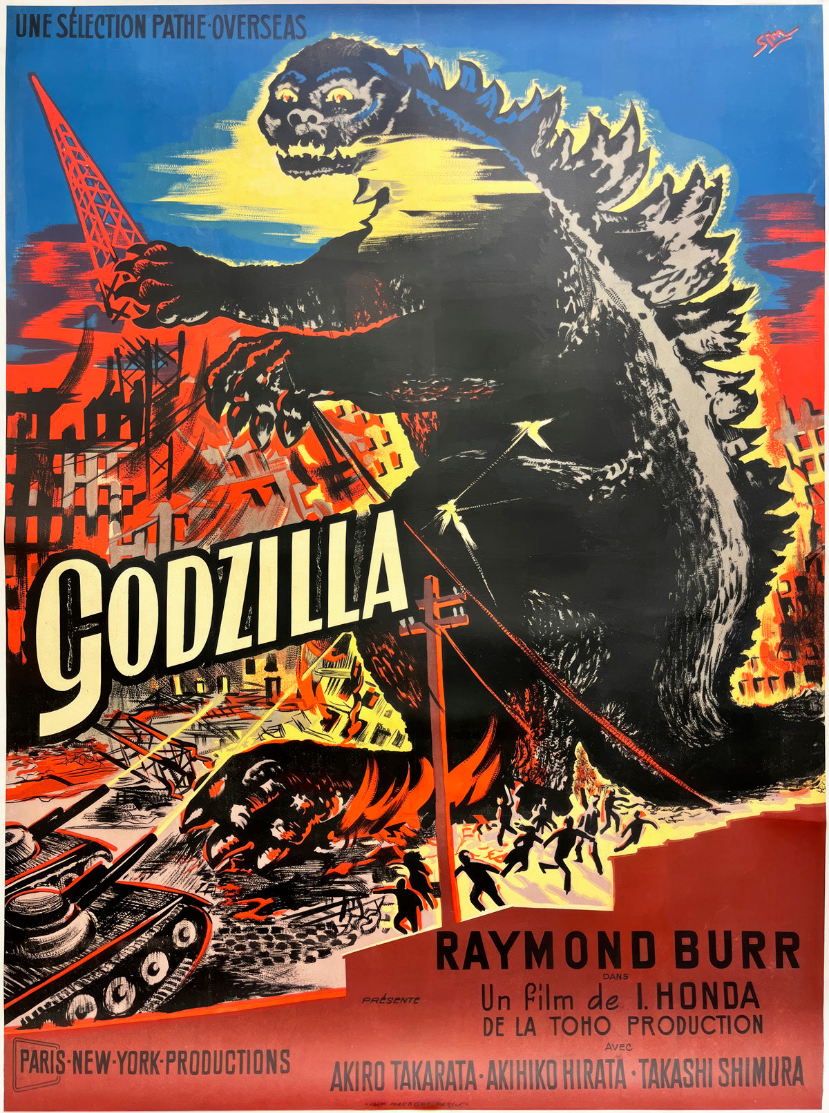 Godzilla 1957 French Grande Film Poster