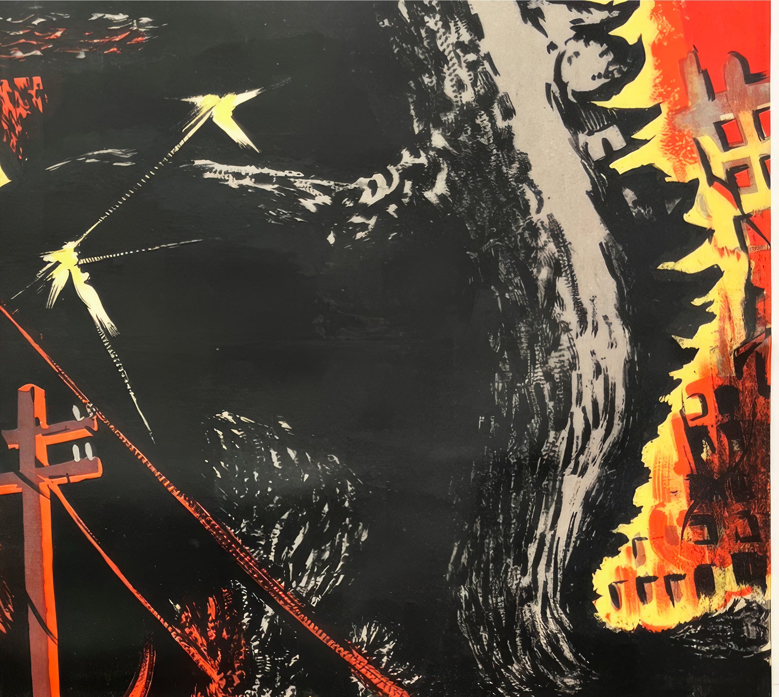 Godzilla 1957 French Grande Film Poster - detail