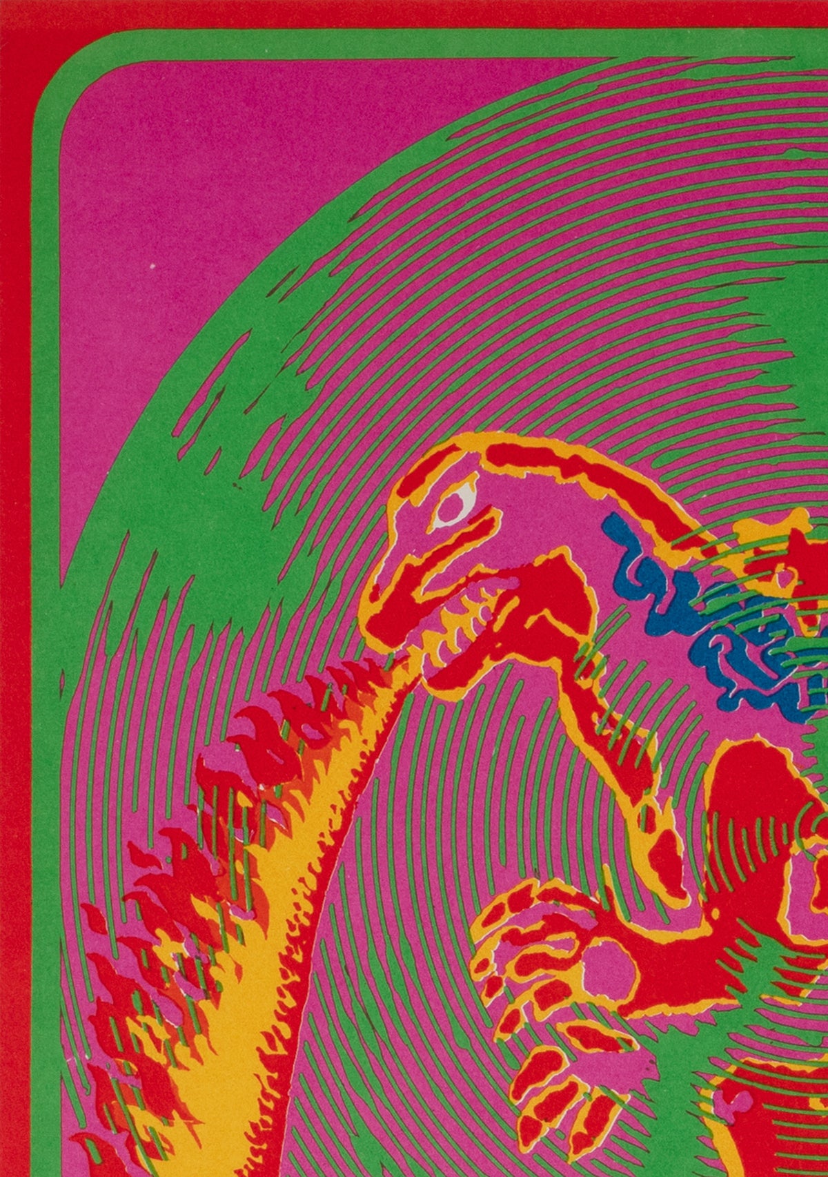 Godzilla vs Monster Zero 1971 Czech A3 Film Movie Poster, Miroslav Nemecek - detail