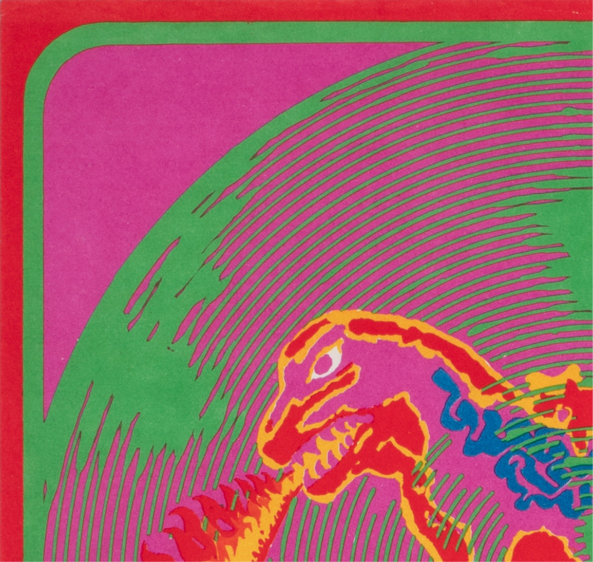 Godzilla vs Monster Zero 1971 Czech A3 Film Movie Poster, Miroslav Nemecek - detail