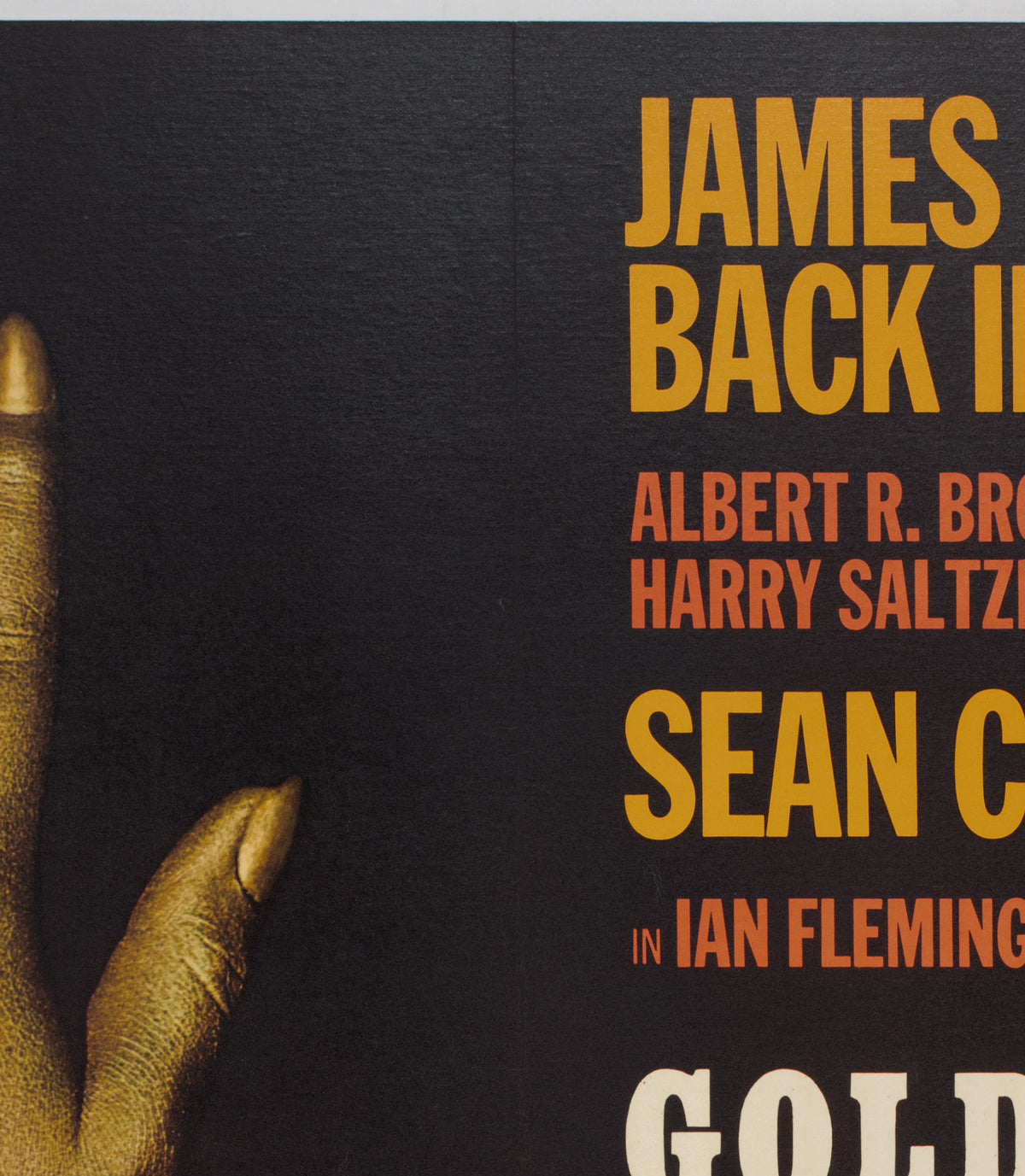 Goldfinger 1964 UK Quad Style B Film Movie Poster, Robert Brownjohn James Bond - detail