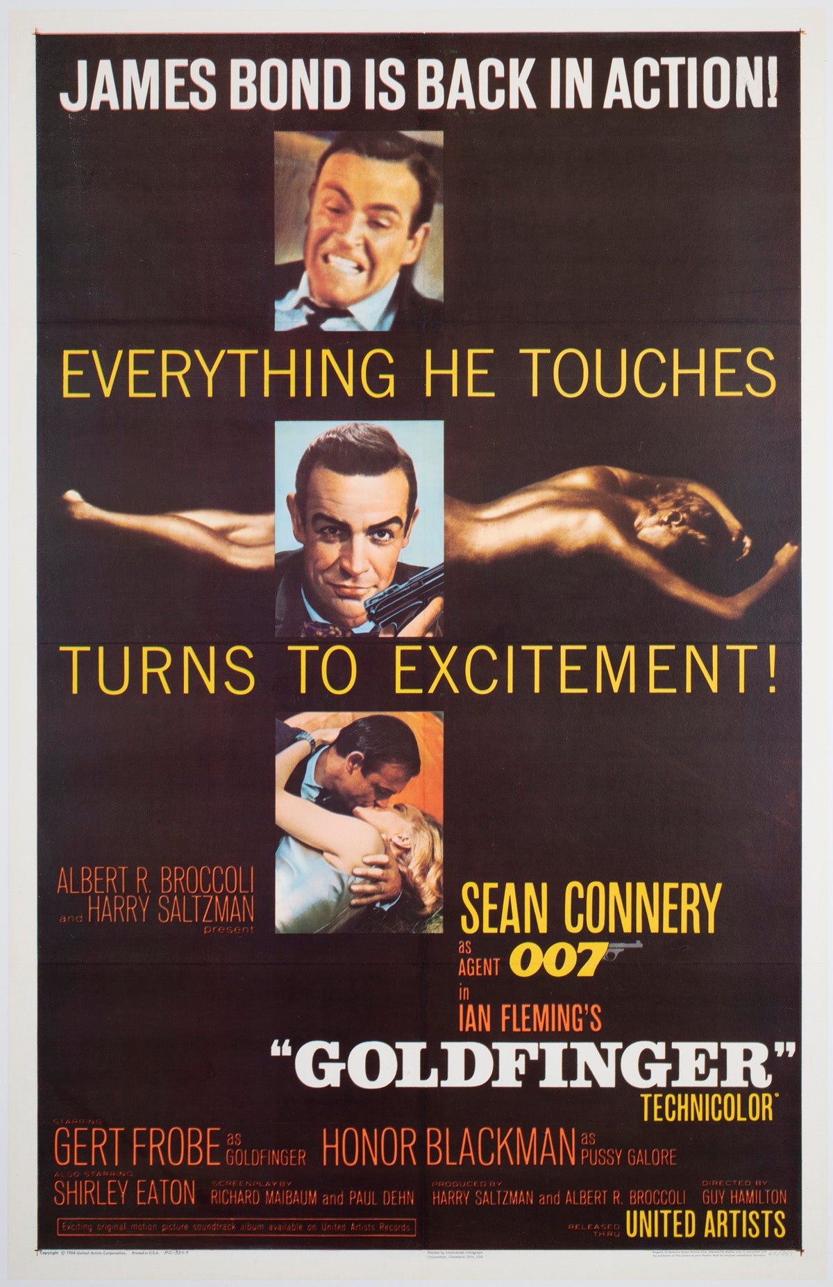 Goldfinger 1964 US 1 Sheet Film Poster