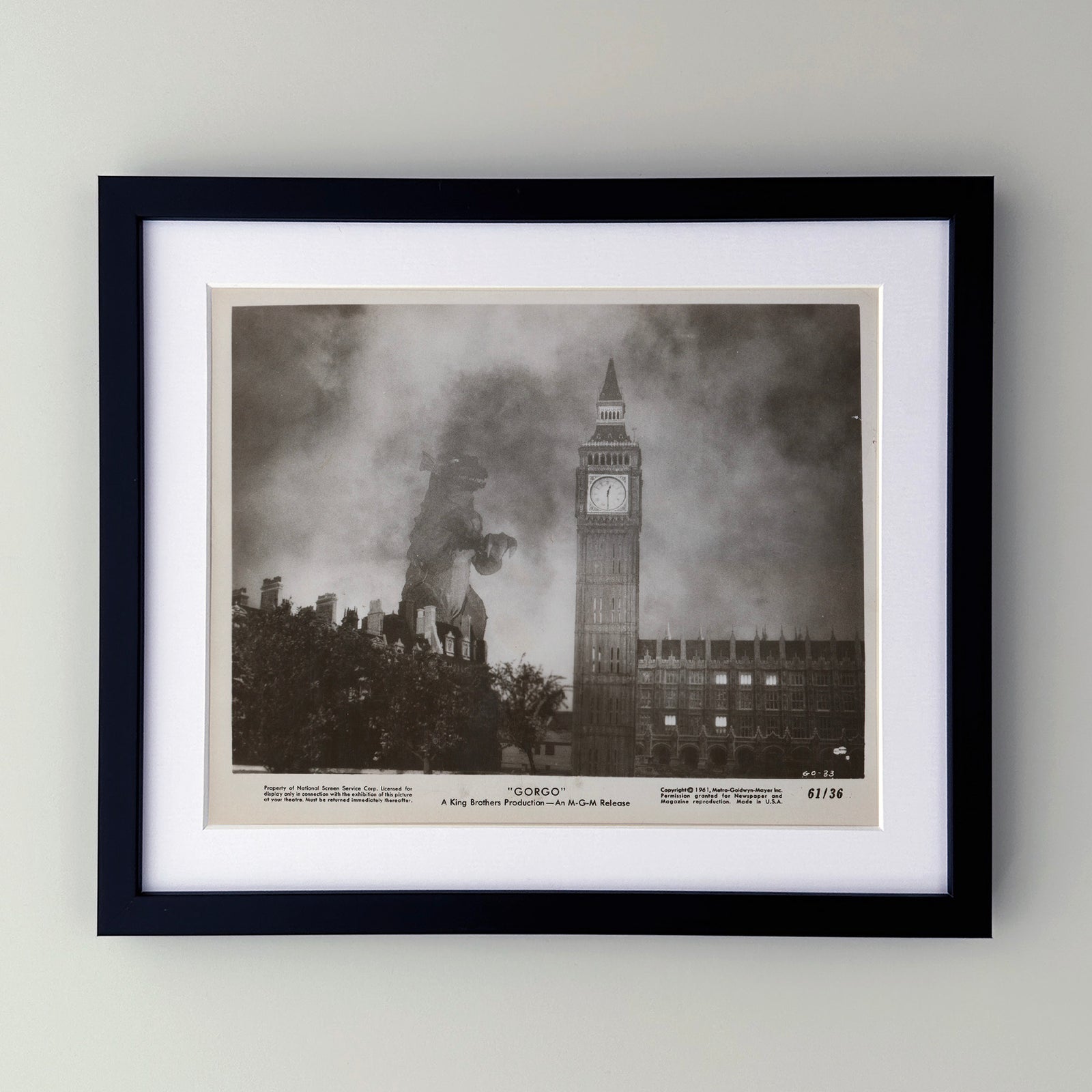 Gorgo 1961 Film Movie Lobby Card Framed