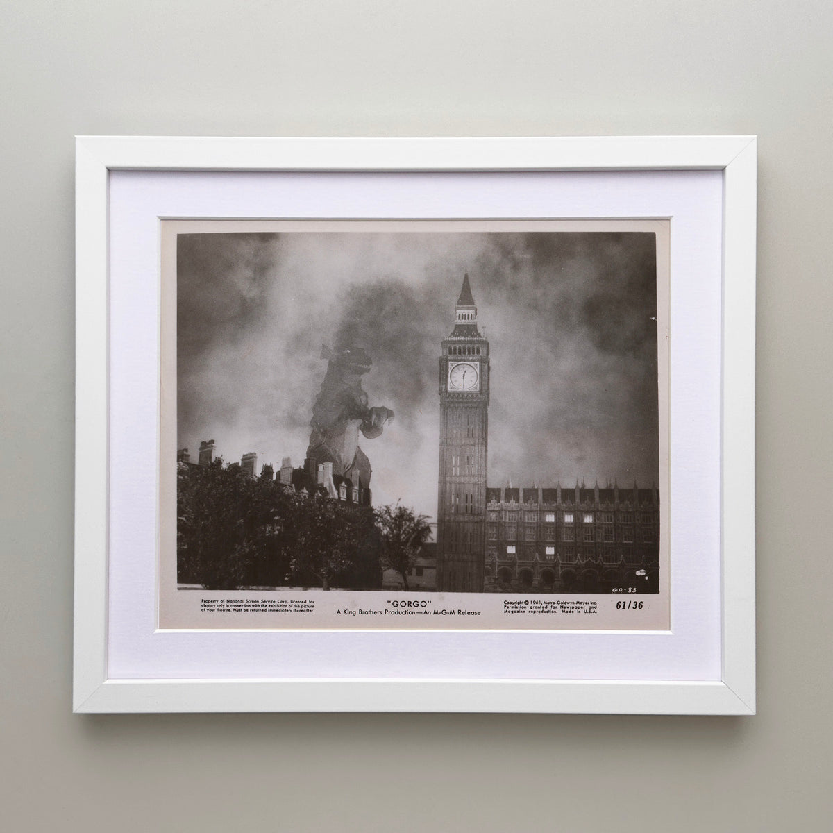 Gorgo 1961 Film Movie Lobby Card Framed