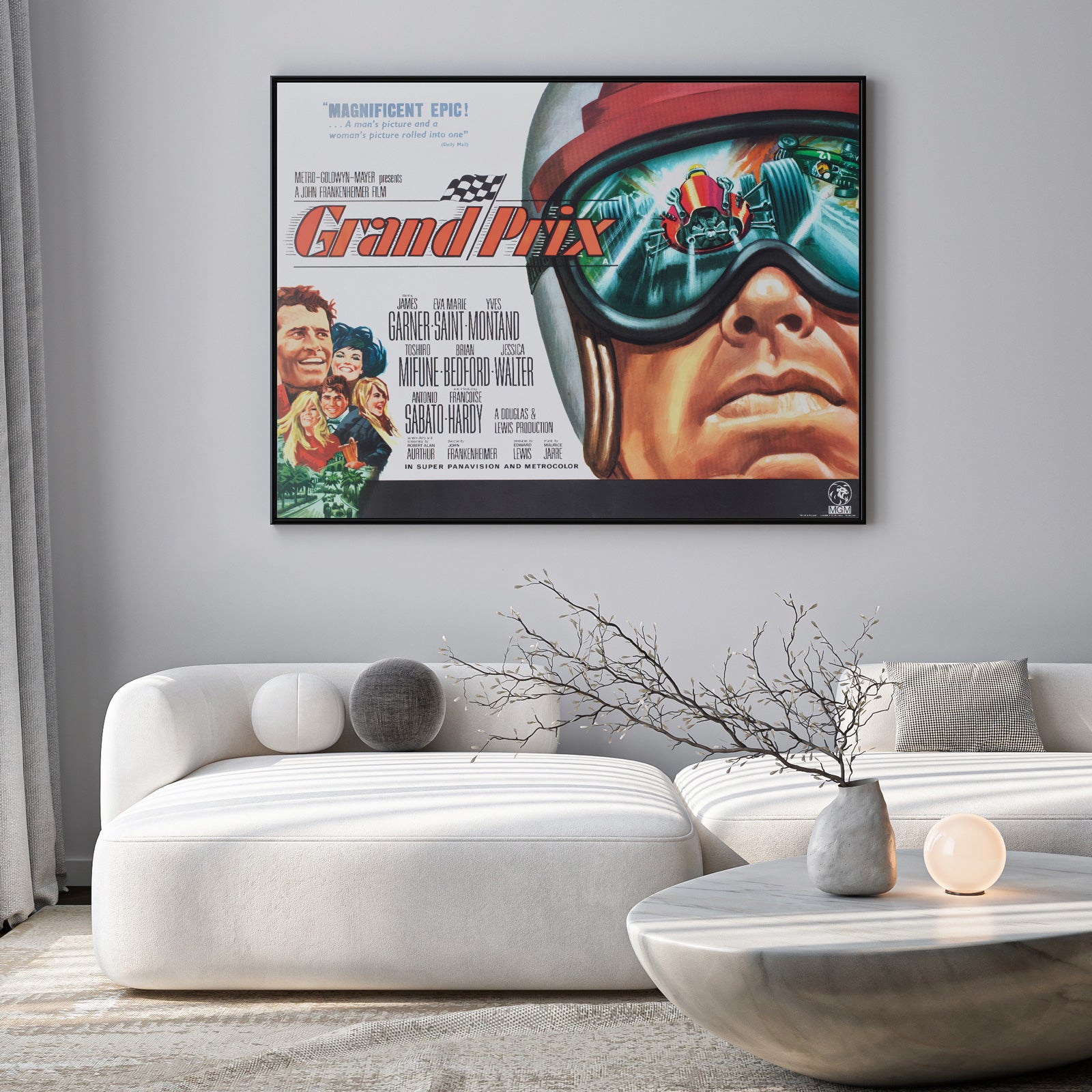 Grand Prix 1968 UK Quad Film Movie Poster