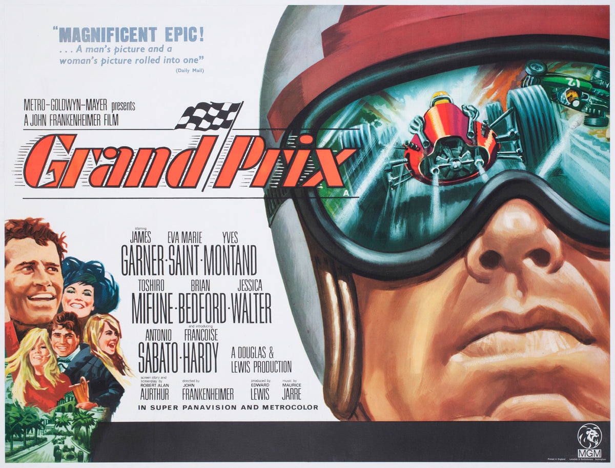 Grand Prix 1968 UK Quad Film Movie Poster