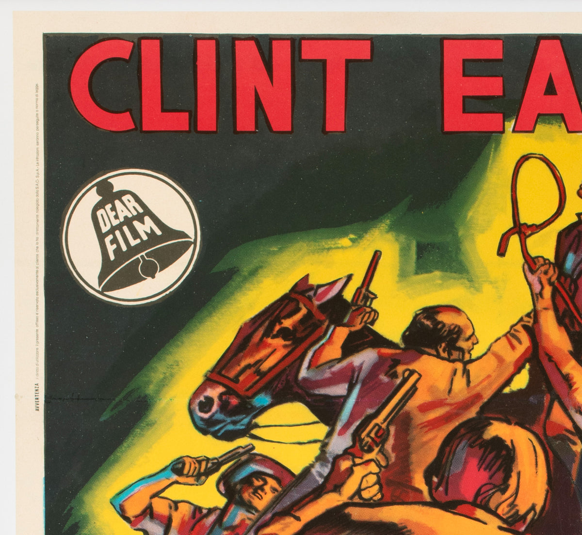 Hang em High 1968 Italian 2 Foglio Film Poster - detail