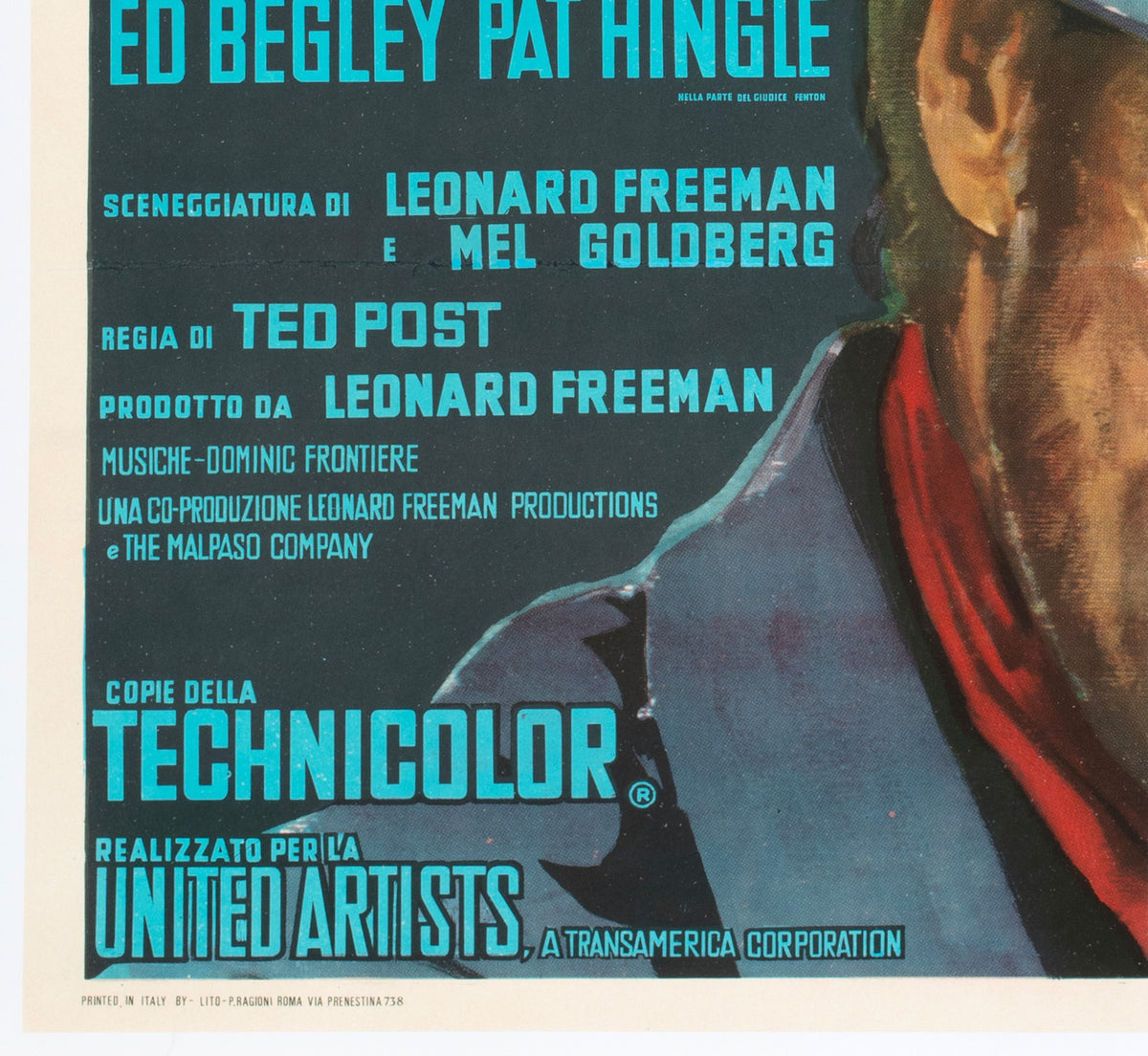 Hang em High 1968 Italian 2 Foglio Film Poster - detail