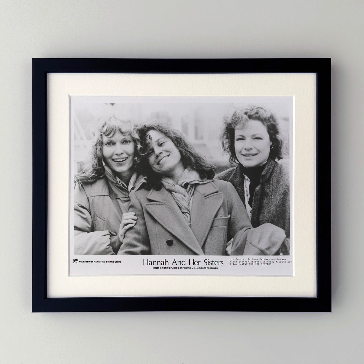 Hannah and Her Sisters 1986 Film Movie Press Publicity Still Framed