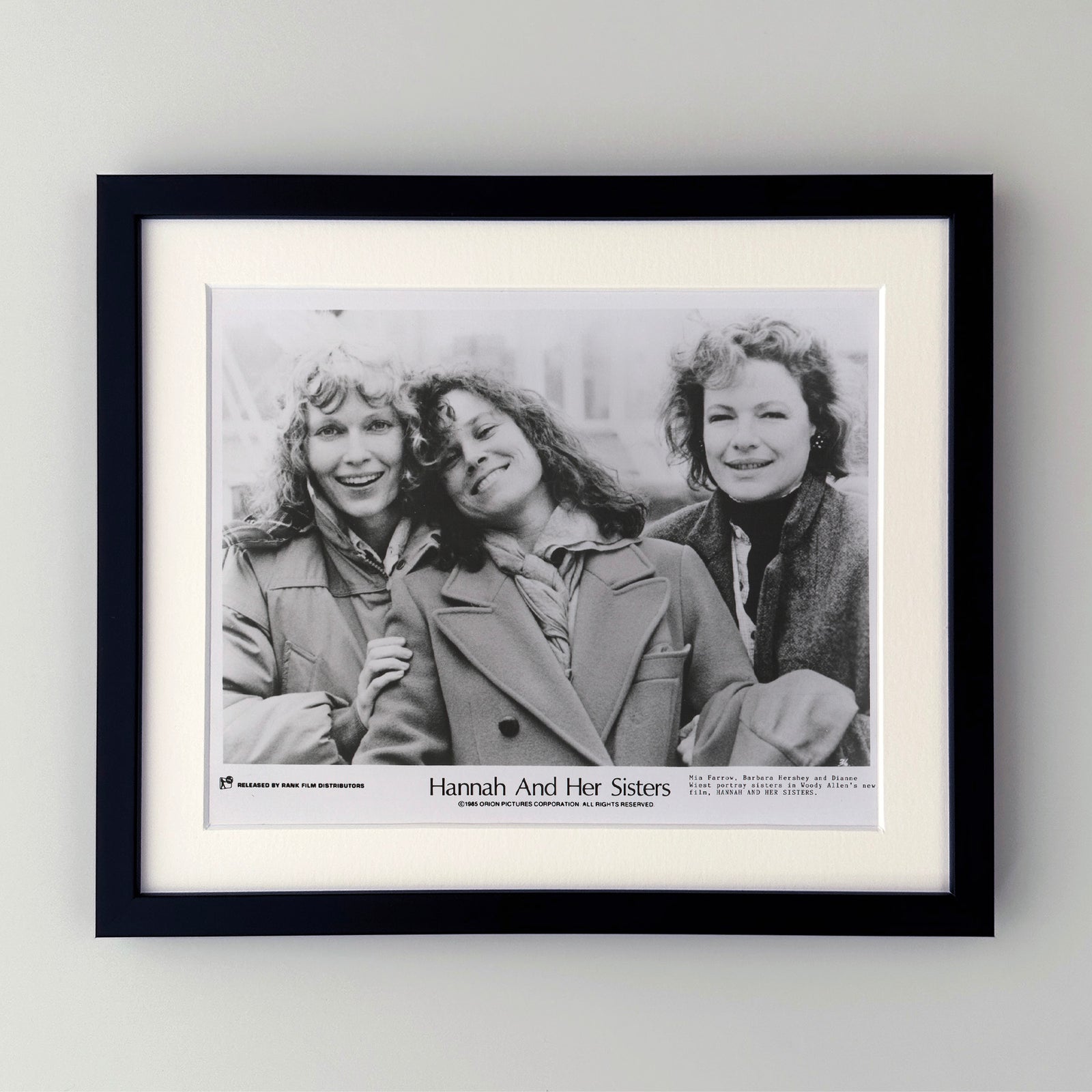 Hannah and Her Sisters 1986 Film Movie Press Publicity Still Framed