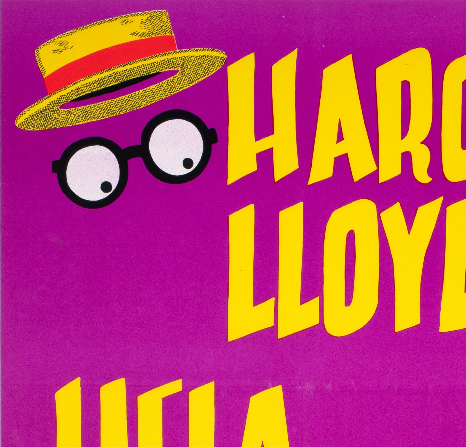 Harold Lloyd's World of Comedy 1962 Swedish Film Poster Göte Näslund - detail