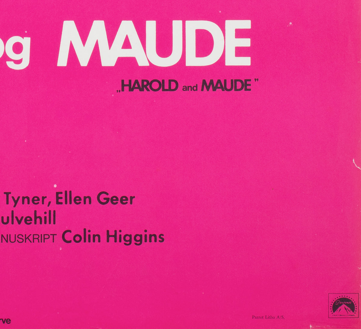 Harold and Maude 1971 Danish A1 Film Poster