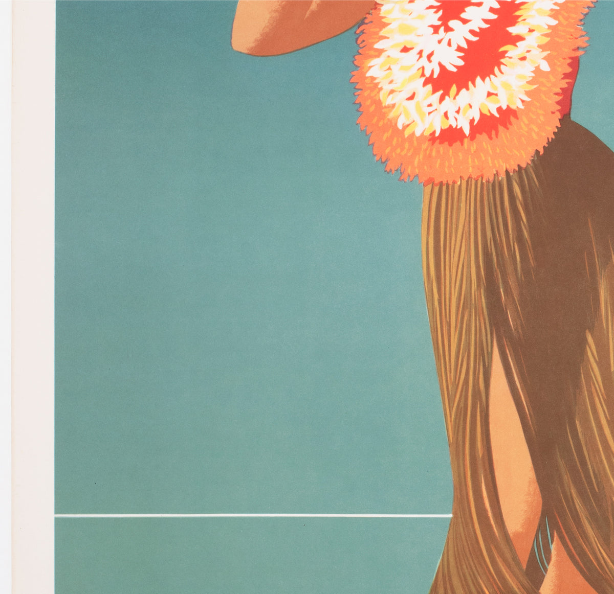 Hawaii by Clipper 1948 Pan American Airline Travel Poster John Atherton - detail