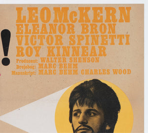 Help! 1965 Danish 1 Sheet Film Movie Poster, The Beatles