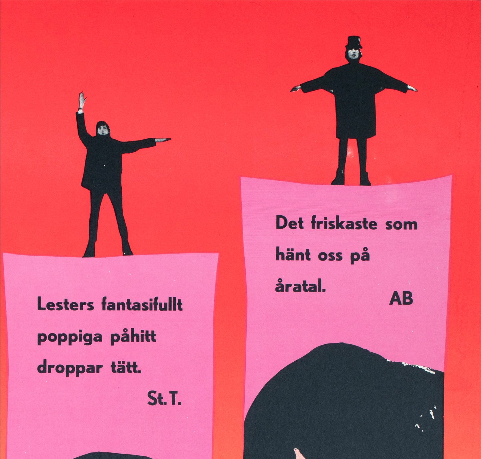 Help 1965 Swedish Film Poster - detail