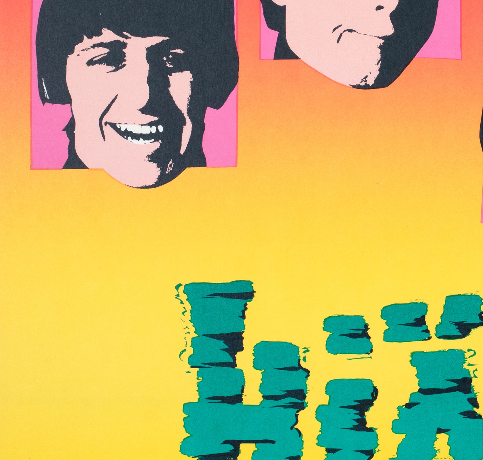 Help 1965 Swedish Film Poster - detail