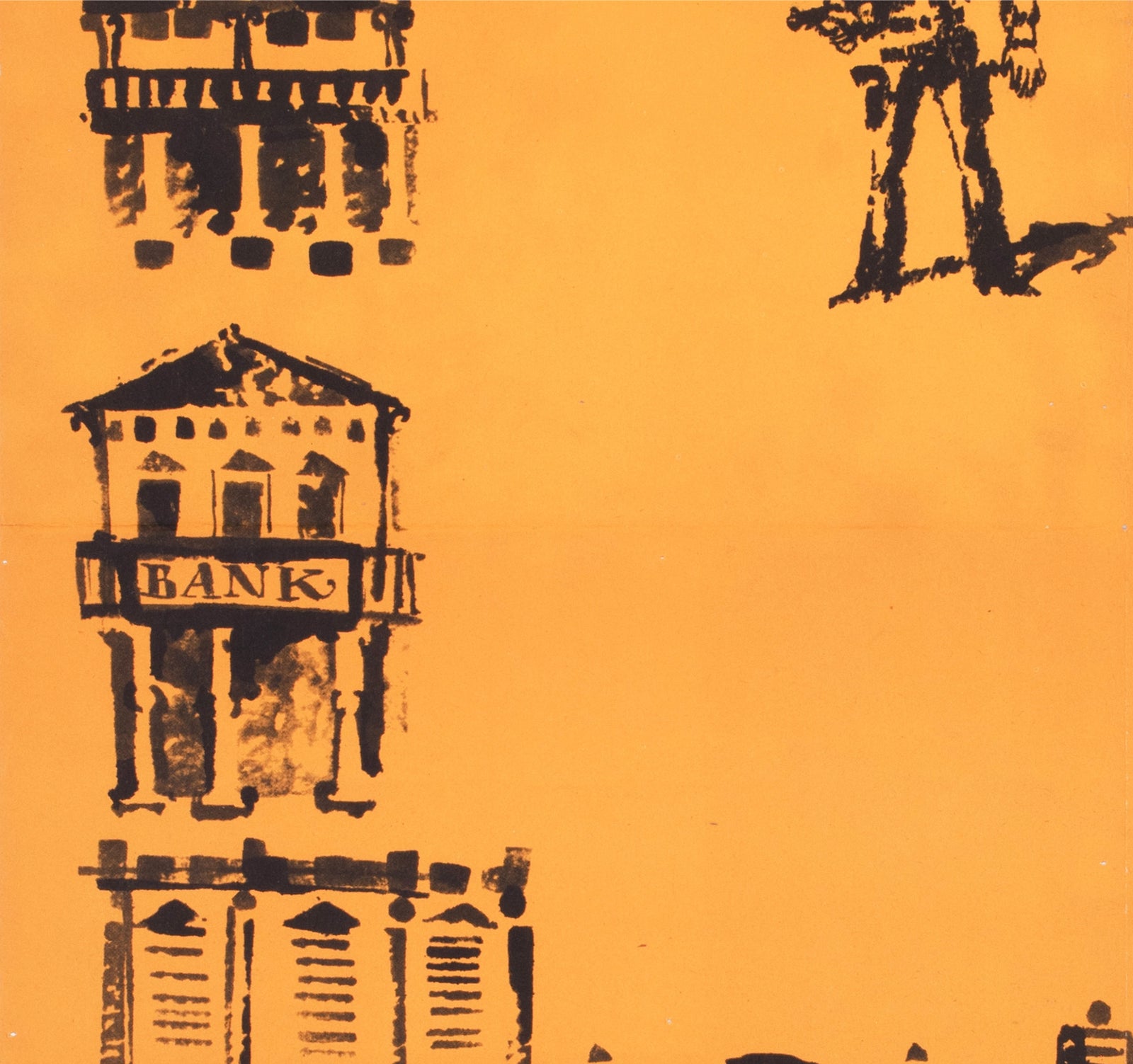 High Noon 1965 East German A1 Film Poster Fred Westphal - detail