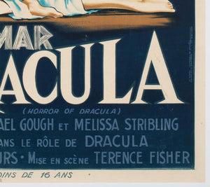 Horror of Dracula 1959 French Moyenne Film Movie Poster, Guy Gerard Noel - detail
