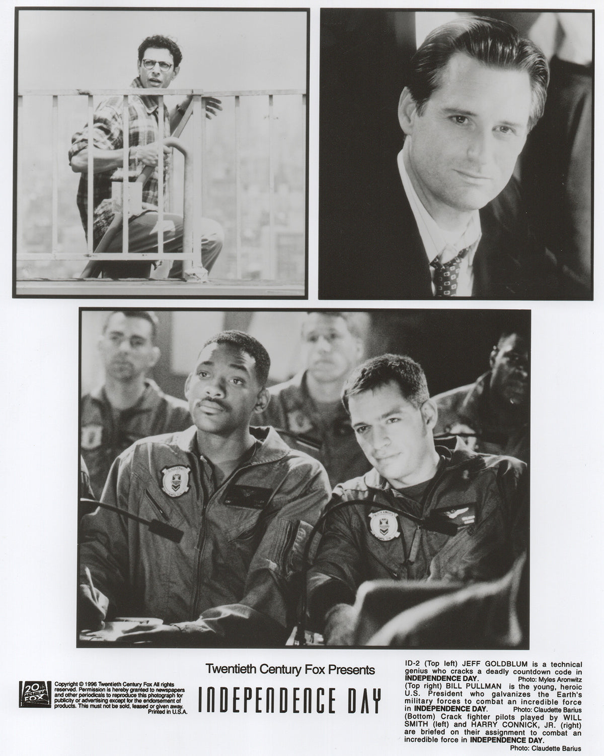 Independence Day 1996 Film Movie Press Publicity Still Framed