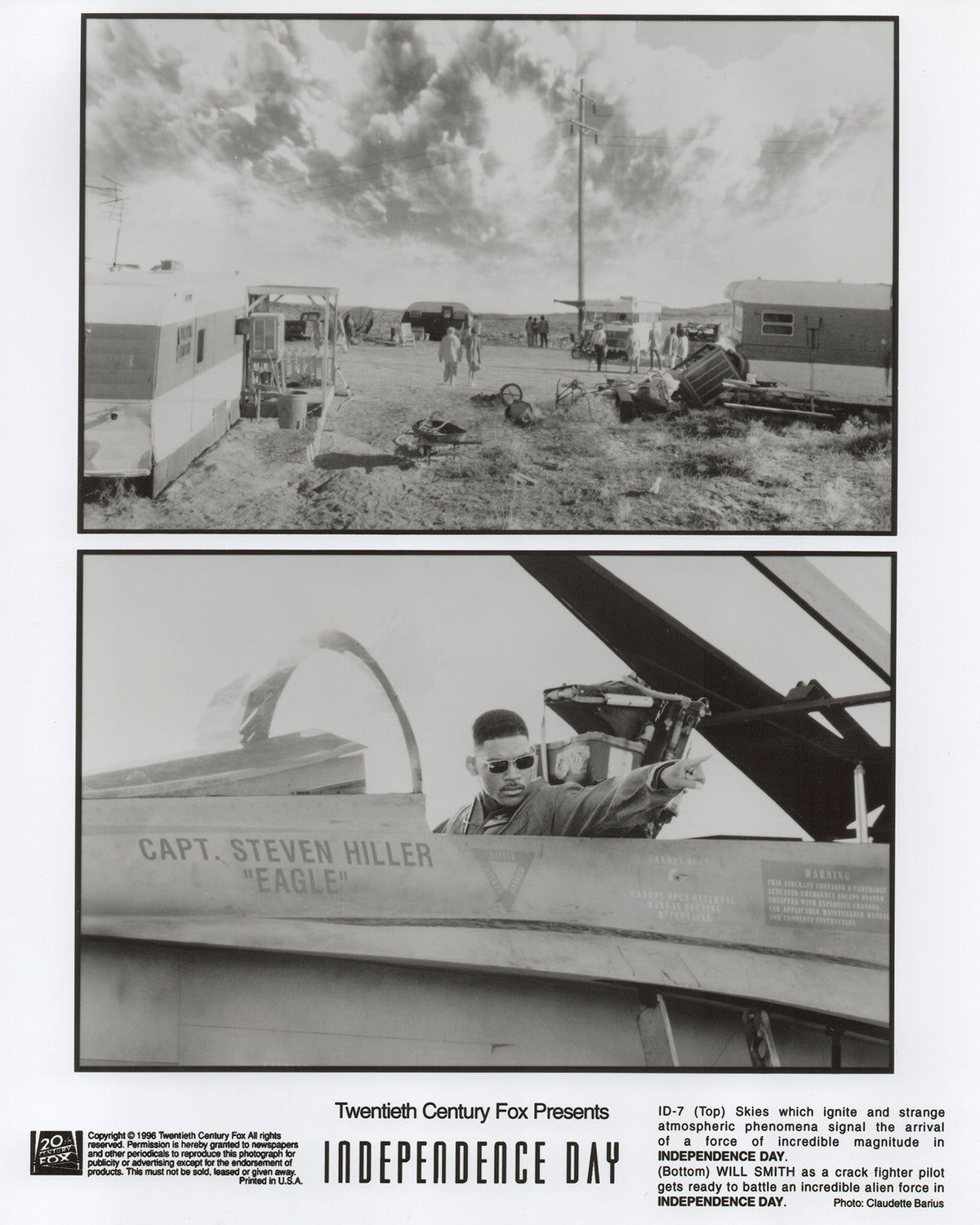 Independence Day 1996 Film Movie Press Publicity Still Framed