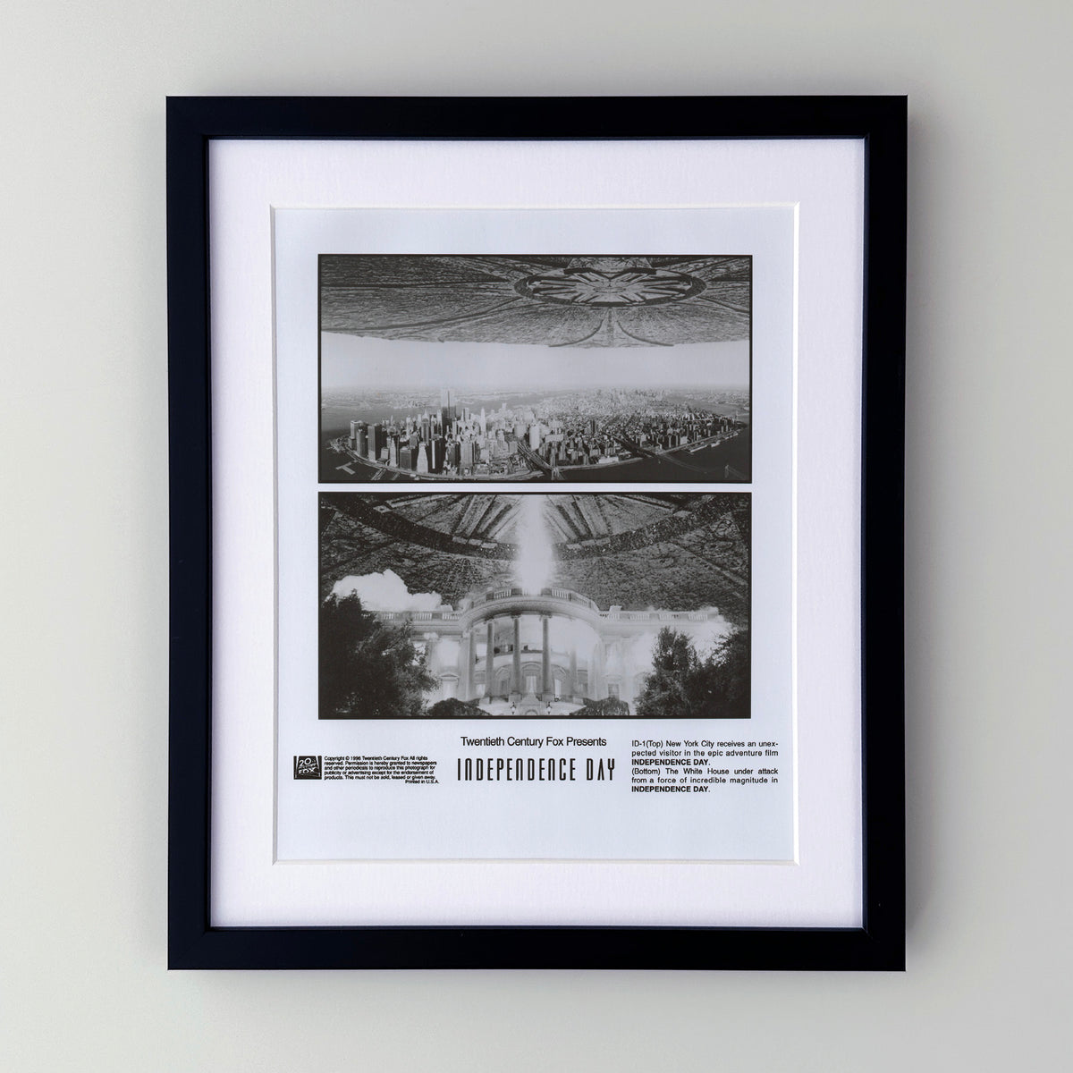 Independence Day 1996 Film Movie Press Publicity Still Framed