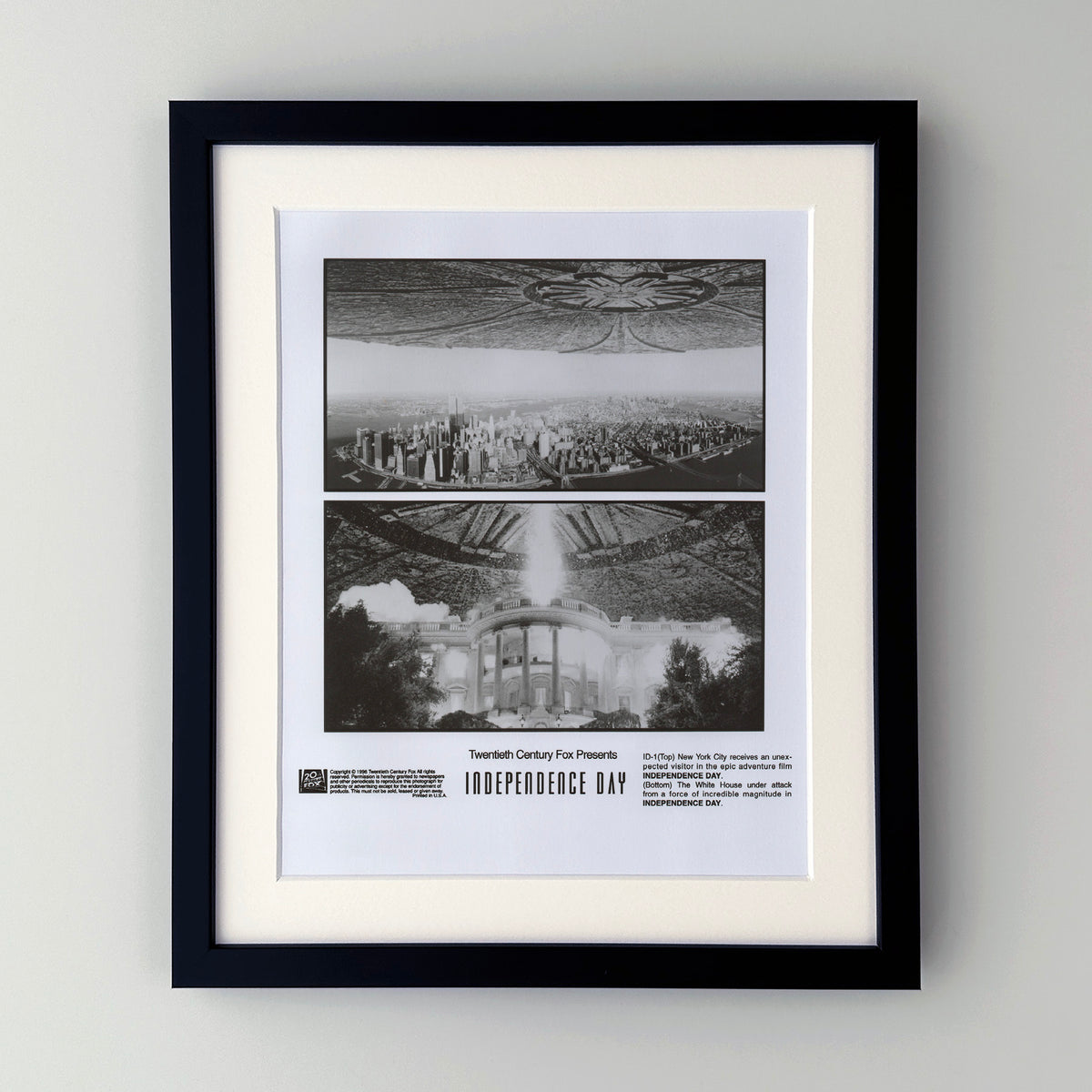 Independence Day 1996 Film Movie Press Publicity Still Framed