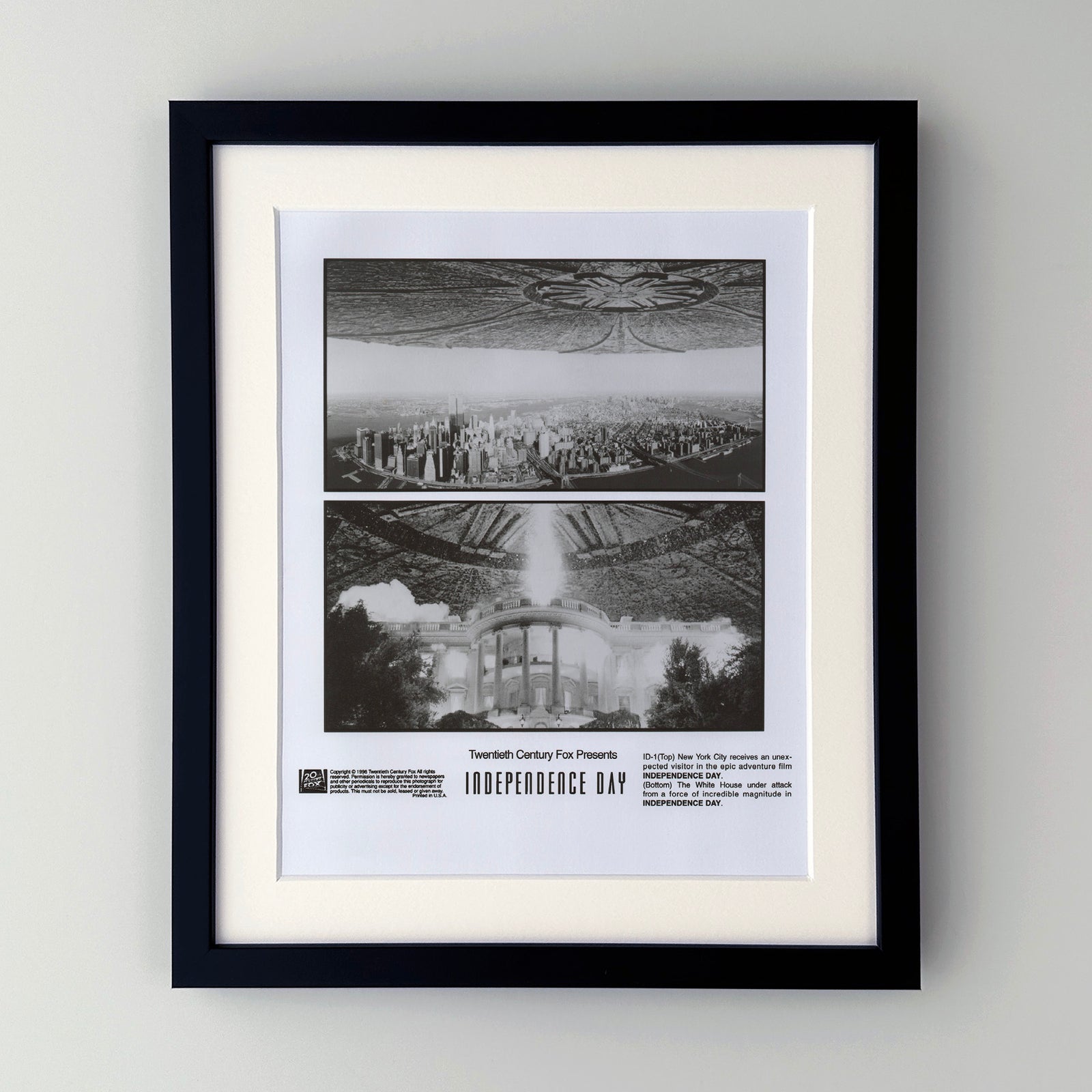 Independence Day 1996 Film Movie Press Publicity Still Framed