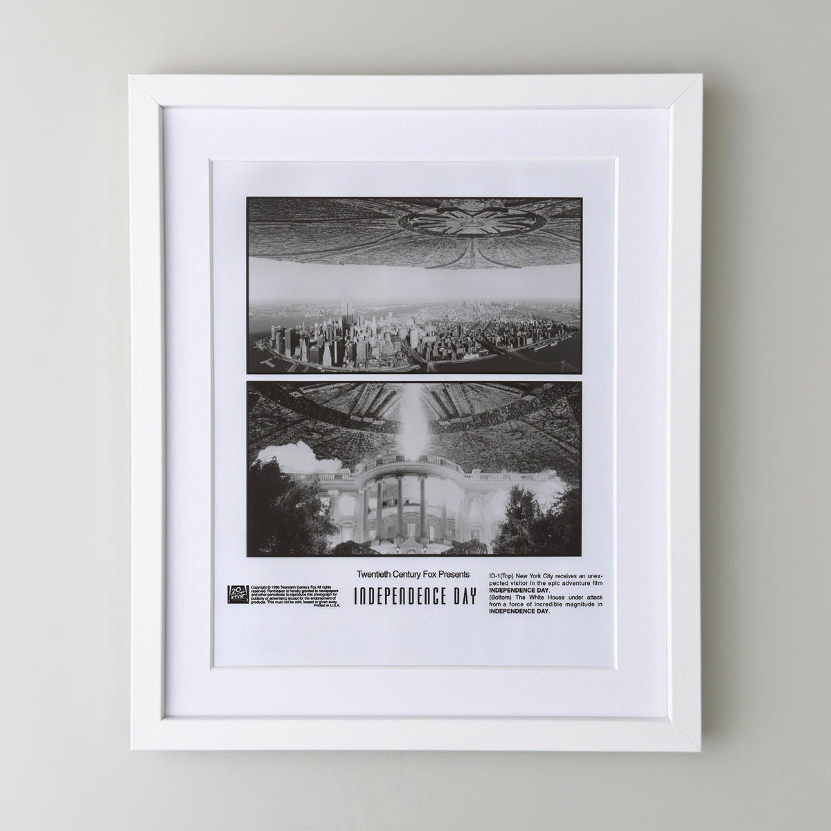 Independence Day 1996 Film Movie Press Publicity Still Framed