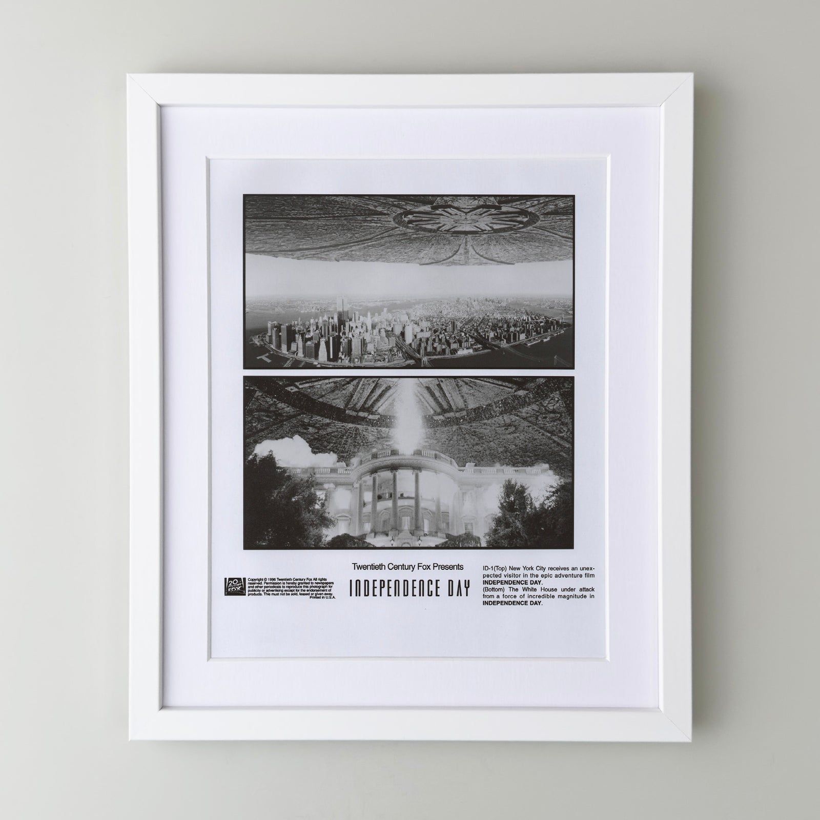 Independence Day 1996 Film Movie Press Publicity Still Framed