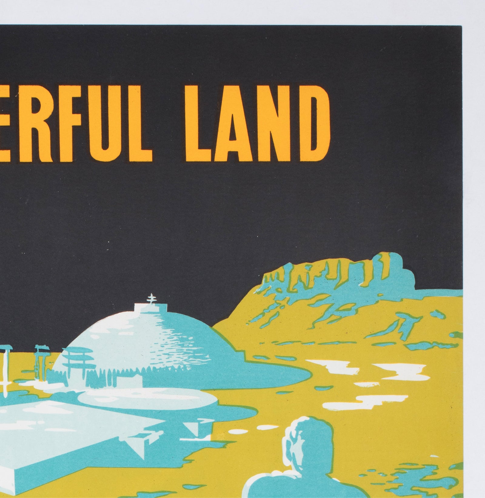 India 1957 Travel Advertising Poster - detail