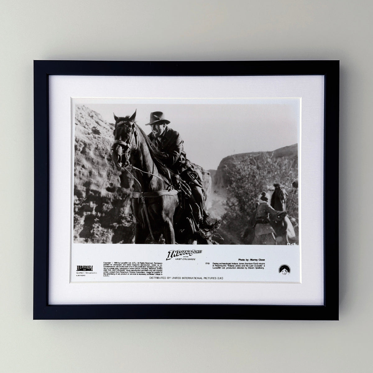 Indiana Jones and the Last Crusade 1989 Publicity Film Movie Press Still Framed