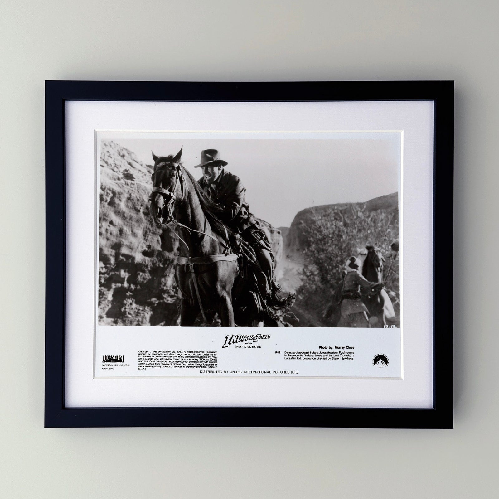 Indiana Jones and the Last Crusade 1989 Publicity Film Movie Press Still Framed