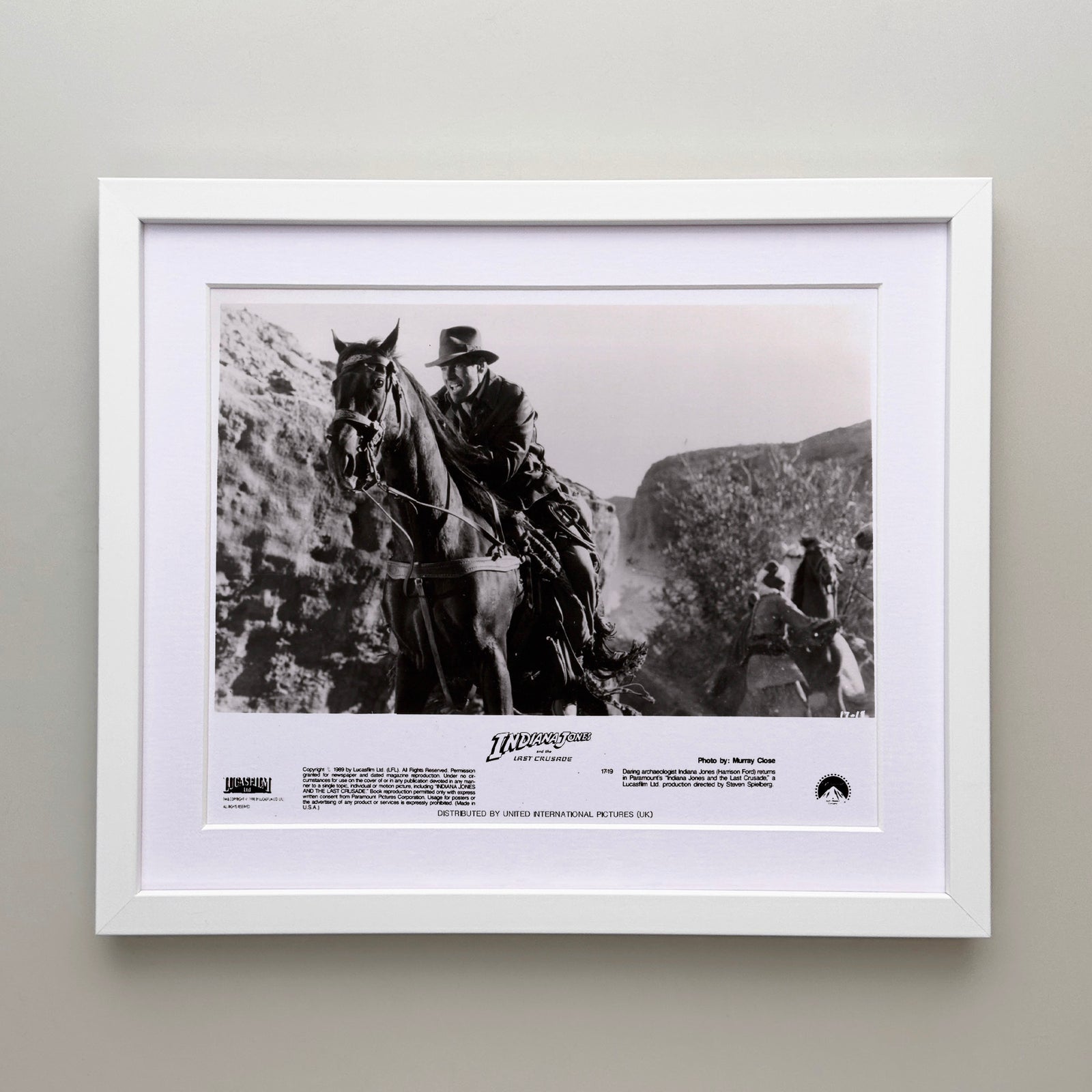 Indiana Jones and the Last Crusade 1989 Publicity Film Movie Press Still Framed