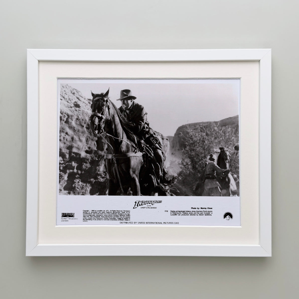 Indiana Jones and the Last Crusade 1989 Publicity Film Movie Press Still Framed