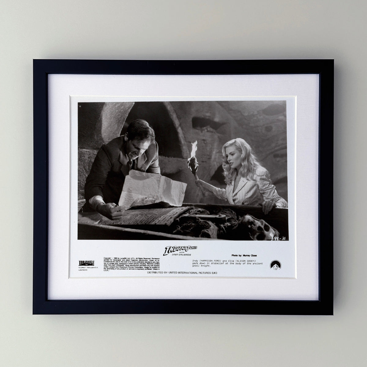 Indiana Jones and the Last Crusade 1989 Publicity Film Movie Press Still Framed