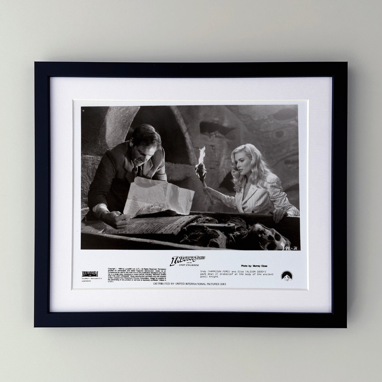 Indiana Jones and the Last Crusade 1989 Publicity Film Movie Press Still Framed