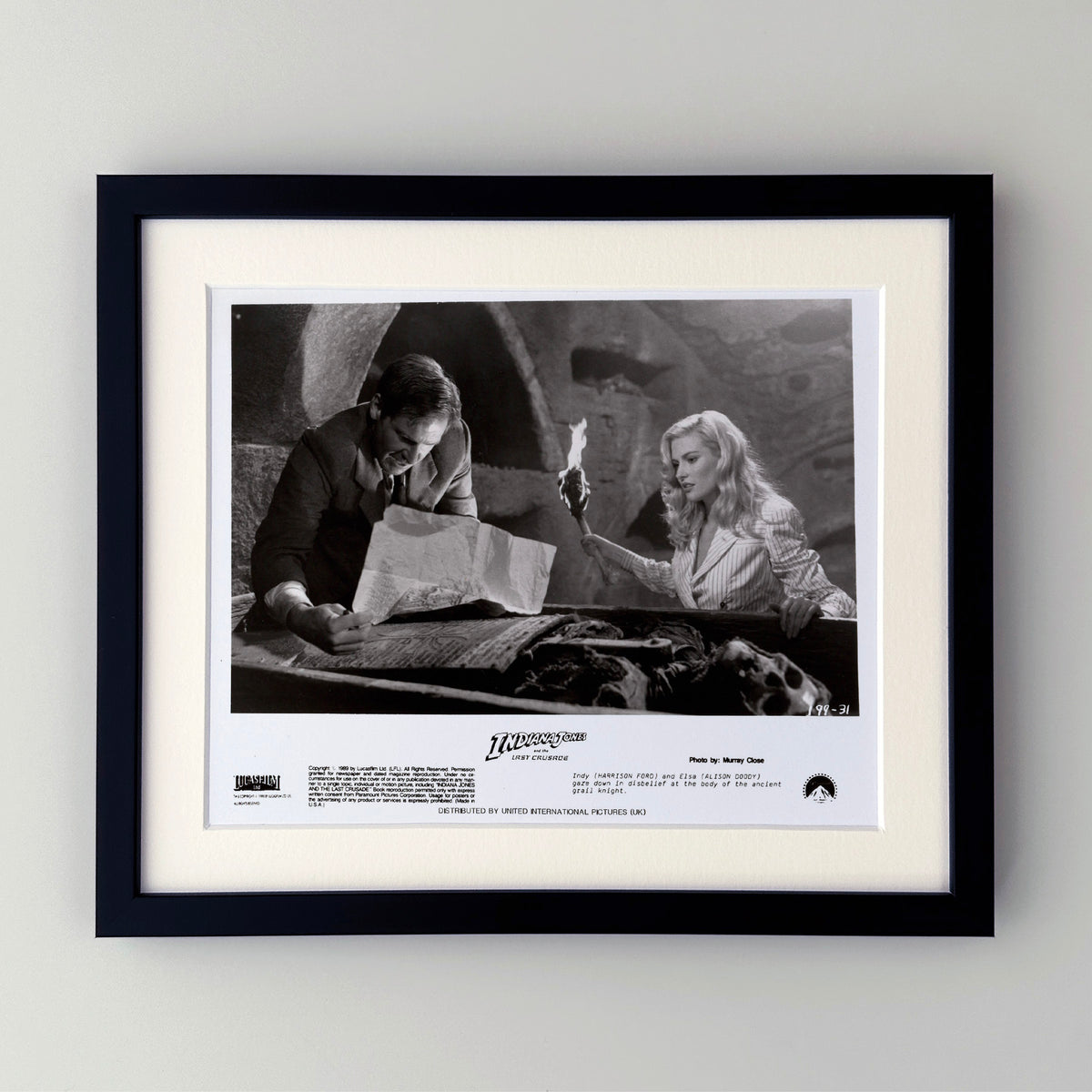 Indiana Jones and the Last Crusade 1989 Publicity Film Movie Press Still Framed