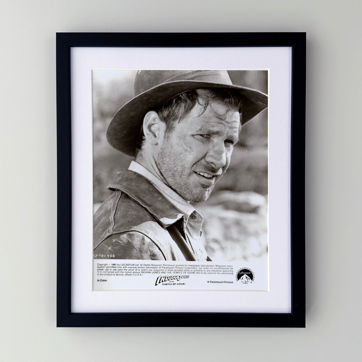 Indiana Jones and the Temple of Doom 1984 Publicity Film Movie Press Still Framed