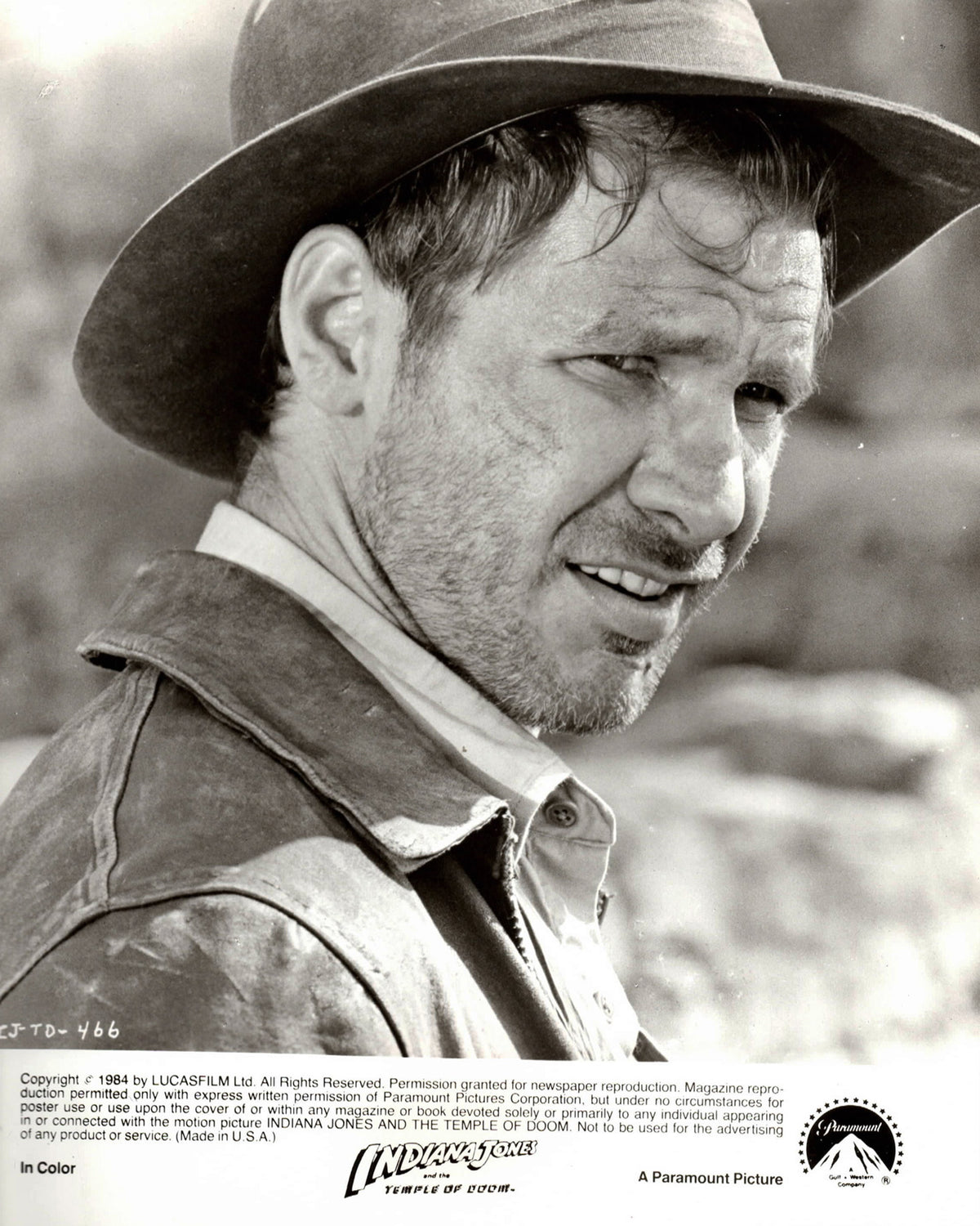 Indiana Jones and the Temple of Doom 1984 Publicity Film Movie Press Still Framed