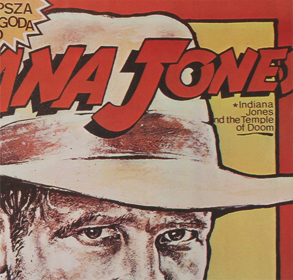 Indiana Jones and the Temple of Doom 1985 Polish B1 Film Poster Witold Dybowski - detail