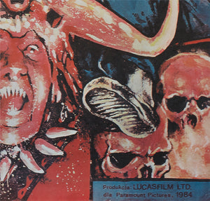 Indiana Jones and the Temple of Doom 1985 Polish B1 Film Poster Witold Dybowski - detail